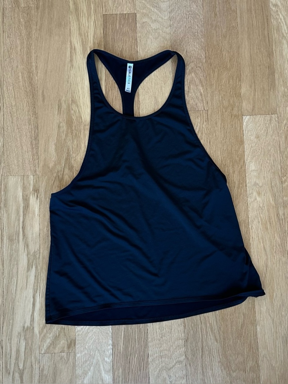 fabletics black racerback tank, size XS